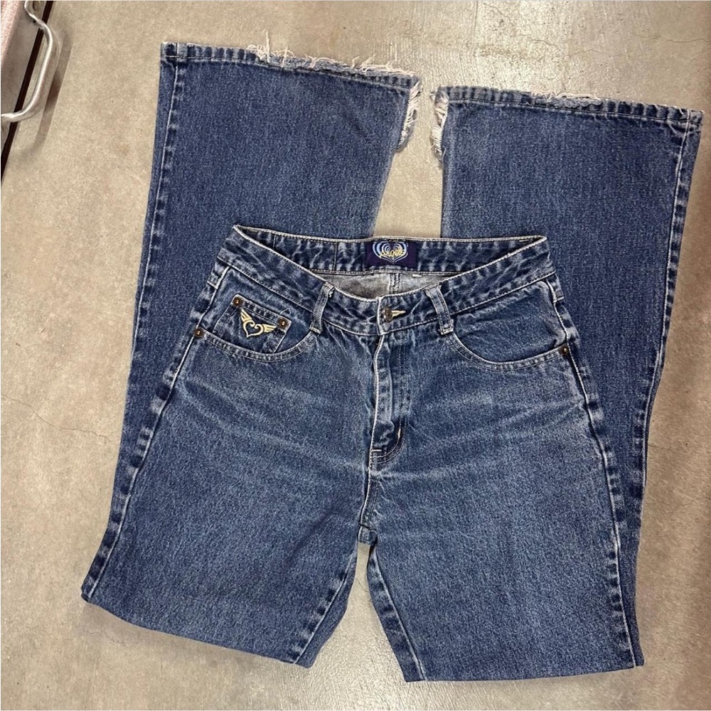 Angels Dark Blue Flare Jeans
